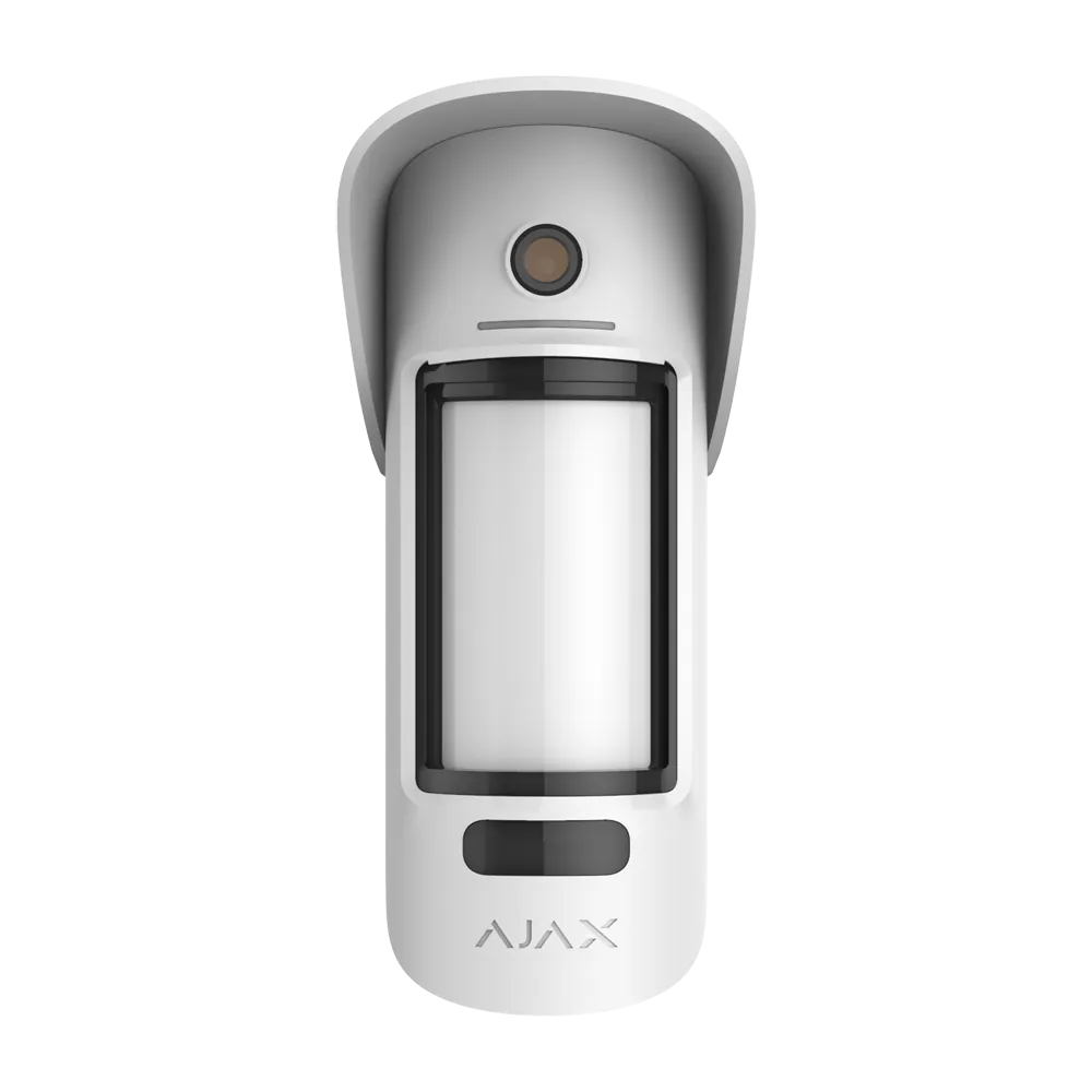 AJ-MOTIONCAMOUTDOOR-PHOD-W PN6540-686240 Fotodetector exterior con petición de imagen Inalámbrico 868 MHz Jeweller Detección de 3 a 15 m Gestor de privacidad Antimasking / Inmune a mascotas Uso exterior IP55