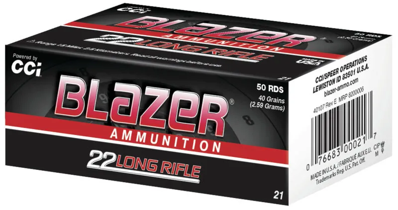 [5903000] Munición CCI Blazer – .22 LR – 40 grains – LRN