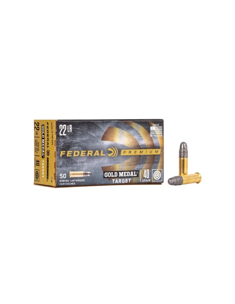 [5902800] Munición FEDERAL Gold Medal Target -22LR - 40 grains 