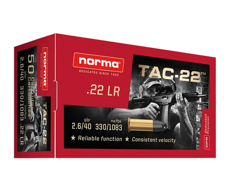 Municion cal.22 lr Norma MACH22